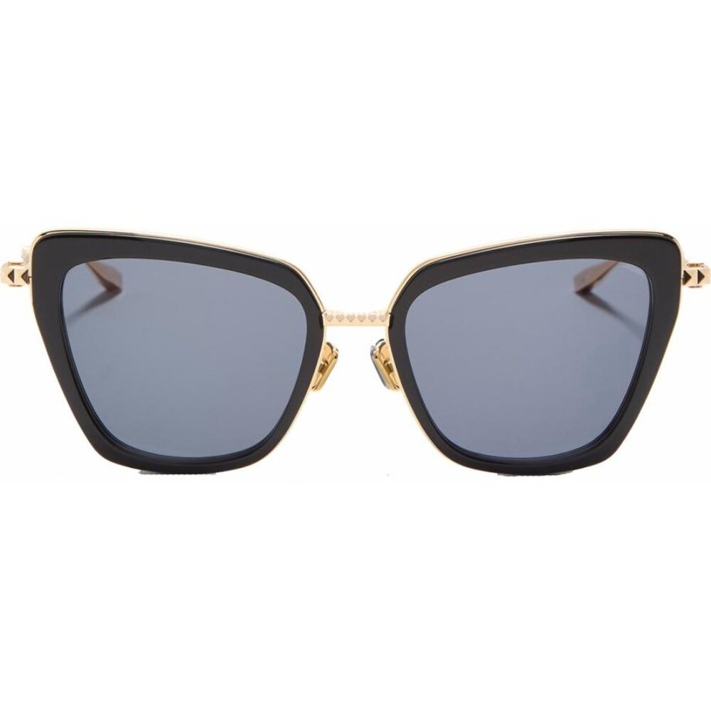 NEW VALENTINO SUNGLASSES BLACK/GOLD WOMEN CAT EYE EYEWEAR VALENTINO VLS-165A